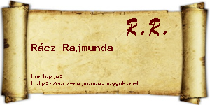 Rácz Rajmunda névjegykártya